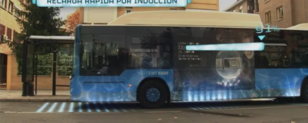 recarga inalámbrica autobús eléctrico