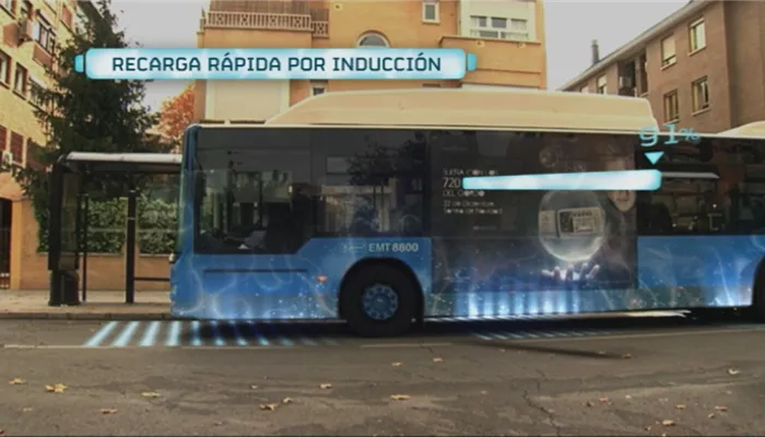 recarga inalámbrica autobús eléctrico